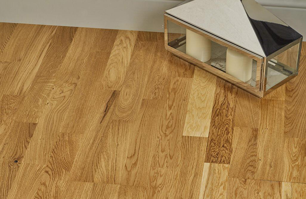 Home Select Natural Boston Oak 3 Strip Engineered Lacquered